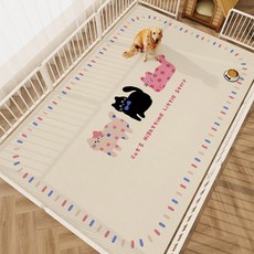 에스이스타 펫러그 방수 펫 강아지매트 반려동물, 1개, 핑크 쿨 작은 고양이 소음 방지 이웃과