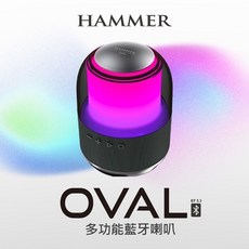 HAMMER OVAL 藍牙喇叭 炫彩LED燈效與TWS雙機互連功能