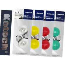 2P 꼬마전구 미니전구 220V 코텍5198, 옐로우