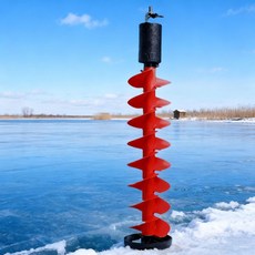 아이스오거 얼음낚시 드릴 겨울 빙어 낚시용 아이스드릴 빙드릴, 5인치 레드 105cm 나일론베이스