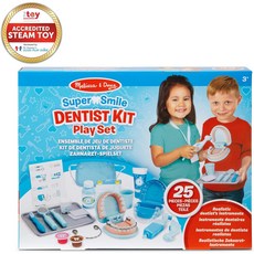 미국 멜리사앤더그 스마일 치과놀이 장난감 병원 놀이 의사 세트 역할놀이 / Dentist Play Set, 1개