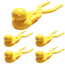 Hoonys 雪球造型夾 鴨子款, 黃色小鴨 大型 5 入