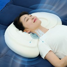 미니멀룸 거북목 목디스크 편한 수면 호흡 경추 베개, 1개, 다크 그레이