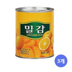 삼양사 밀감 통조림, 850g, 3개