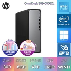 HP PC 옴니데스크 S03-0005KL Core-300 UHD 710 WIN11 설치 학업용 대학생 데스크탑, WIN11 Pro, 4TB, 8GB