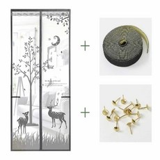 MOONH 방충망 실내방충망 문방충망 문 모기장(100X200CM) (그레이), MOONH 방충망 실내방충망 문방충망 문 모기장(100