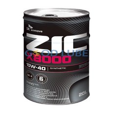 SK 지크 X8000 10W40 EURO 6 디젤 합성 엔진오일 20L, 1개