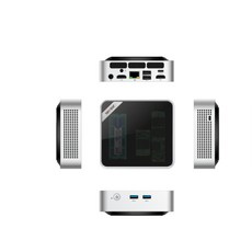 닌키어 M6 4300U 유럽형 미니 PC 8GB, 블랙, 256GB