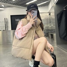 여자 사무실 데일리 룩 점퍼 캐주얼 패딩 베스트 조끼 nys+208Kb