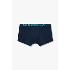 엠포리오 아르마니 EMPORIO ARMANI UNDERWEAR 남성 로고 밴딩 솔리드 폴리 드로즈_블루 0815112051 2412479297 436035
