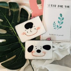 블랙앤화이트 카드지갑 2개 만들기 키트 펠트 교구