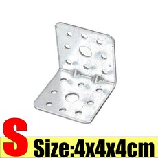 10PCS L자형 코너 브래킷 가구 선반 도금 헤비 고정 커넥터 앵글 아연 듀티, S 1PC, as the figu shows