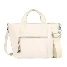 LAVTUG 여성용 토트백 지퍼 및 스트랩이 있는 접이식 토트 크로스바디 백 탑 핸들 여행용 숄더 사첼백 핸드백 업무용 베이지. 미디엄