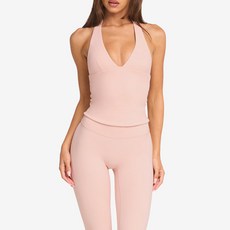 運動背心女 瑜珈服 跑步 健身 普拉提 美背 舒適 透氣 V領 掛脖 U158