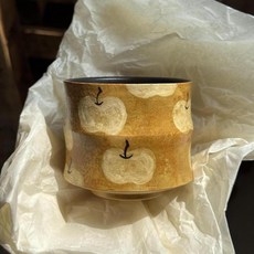景德鎮手作黃蘋果陶瓷咖啡杯 復古ins風茶杯 古早氛圍藝術水杯, 1個, 手作黃蘋果咖啡杯【1個】