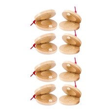 JC 핑거 캐스터네츠 뮤지컬 캐스터네츠 유치원 악기 어린이를위한 리듬 장난감 타악기 아기 어린이, 5.5cm, 멍청한, 8개, 1개