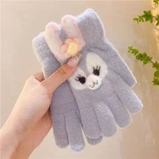 秋冬新款!兒童手套女卡通寶寶冬季五指包指手套加厚可愛小學生寫字保暖手套