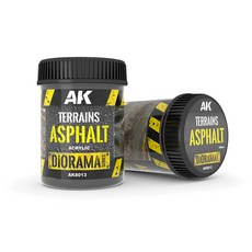 AK8013 瀝青場景材料250ml 模型製作必備 輕鬆打造真實路面場景, 1個