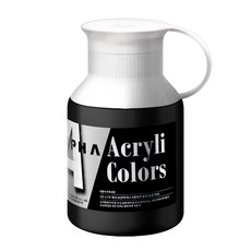 알파 미디엄바디 실버 아크릴 물감 전문가용 대용량 250ml, 999 BLACK