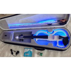 전자 바이올린 공연용 크리스탈 LED 일렉 무소음, 1개, 기본 색상, 모노크롬 라이트 블루 B