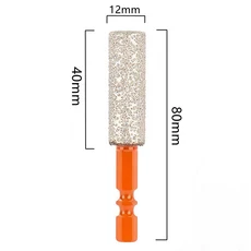 6-12mm 육각 섕크 건식 세라믹 타일 다이아몬드 드릴 비트 석 화강암 유리화 용 연삭 구멍 톱, 12 1Pcs-12mm