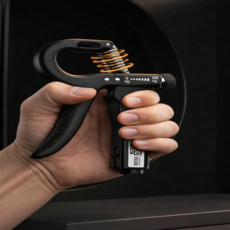 돈던진뮈어캇 강도조절 헬스그립 악력기, 1개, 블랙