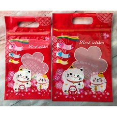 糖軒町 招財貓 手提夾鏈立袋, 1個, 半斤-50入