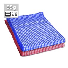 55곰보 사우나(30x80cm 55g) 업소용 순면 수건 타올 사우나 찜질방 목욕탕 이발소 헬스 휘트니스 목욕수건, 빨강, 50개