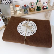 CRT 037 탐나요 코듀로이 잔 골덴 원단 16골 패브릭 대폭 코르덴 골지 천, 1개, 브라운