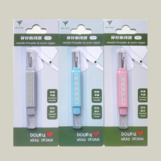 실뜯개와 바늘실꿰기가 하나로 가성비좋은 실따개, 1개, 연핑크