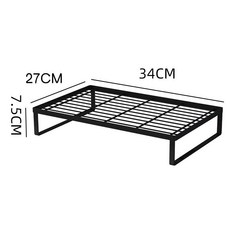 桃園出貨 烤網架 廚房灶臺支架 家用電磁爐支架 煤氣燃氣灶蓋板罩 鍋底座架 檯面置物架, 34*27*7.5cm黑色經典款小號, 1個