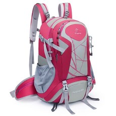 戶外全套通勤旅行旅遊軍訓十八怪戶外登山包，大容量防水雙肩背包，多功能耐磨旅行背包, 玫紅