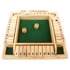 四人數字翻牌遊戲 數字卡 數字桌遊 親子遊戲 腦筋急轉彎桌遊, 木色, 1套