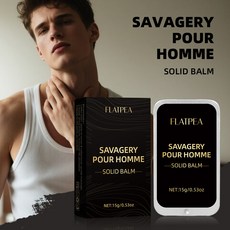 FLATPEA 男士固體香膏，持久留香，便攜包裝 15g, 1個, 買即默認免責聲明且需承擔責任)