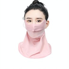 夏季防曬冰絲口罩, 桃花粉8046, 1個