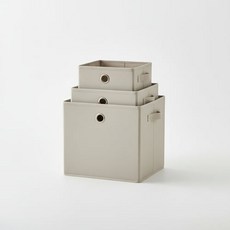 한샘 샘 폴리 수납 바스켓, 웜그레이, 3개