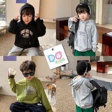 DO Kids童裝 韓版字母連帽T恤 - 男童 女童 秋冬季兒童長袖上衣