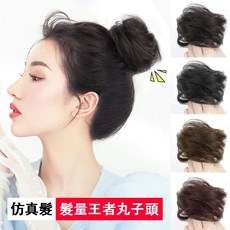假髮丸子頭 四色 髮圈款花苞丸子頭 假髮馬尾 女, 1個