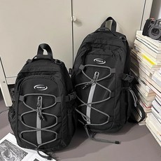 戶外雙肩包大容量徒步運動揹包登山包男生通勤書包女大學生電腦包, 黑色小號