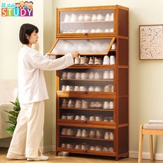 鞋櫃家用門口鞋架子收納神器省空間簡易室內好看防塵宿舍出租屋用, 黑色,【長虹翻門】十一層92長（加深寬度）, 1個