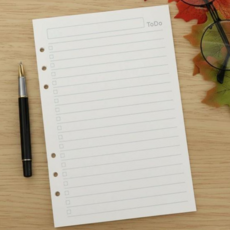 A5다이어리속지A5 채움 6공 투두리스트 체크 플래너 다이어리 속지 A5, 본상품