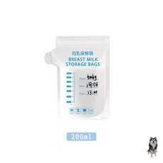 母乳保鮮袋 儲奶袋 直立式, 1個, 200ml.單入, 1入