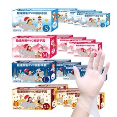 勤達 PVC無粉檢診手套, 1個, L號手套-10盒/箱