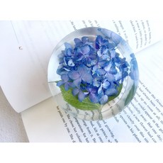 생화 벚꽃 인테리어 직경8cm 부케 금속 생화오브제 펜던트 글로브 로맨틱, 수국문진 8x8x4cm