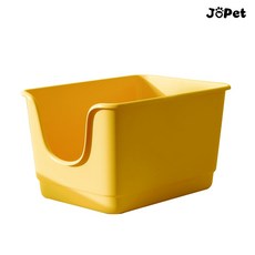 JöPet 貓砂盆 高圍欄防濺 加大加深半開放式 明亮黃, 1個
