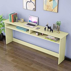 폭 좁은 긴 카운터 구석 테이블 틈새공간 화장대 침실, 1개, 화이트 단풍나무색 180x40x75cm