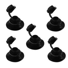 shangren 팽창식 배 소형 매트리스 검정을 위한 5 PC 나사 공기 마개 모자, 플라스틱, 블랙