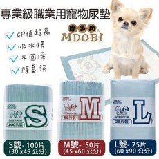 MDOBI 摩多比 專業級寵物尿墊 S/M/L尺寸 多規格可選 吸水不回滲, 1個, S號100片,8包免運(請下數量8包 限宅配), 100片