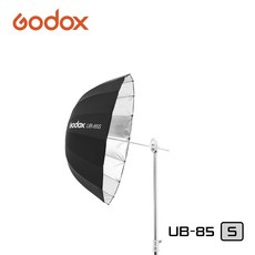 고독스 GODOX UB-85S 실버 파라볼릭 엄브렐러 85cm/ 우산형 소프트박스 | 실버 내부 | 선명한 콘트라스트, 1개