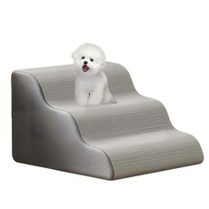 Shipshape 강아지계단 애견계단 반려동물 펫스텝 모음 3단4단 (스펀지포함), 1개, 그레이